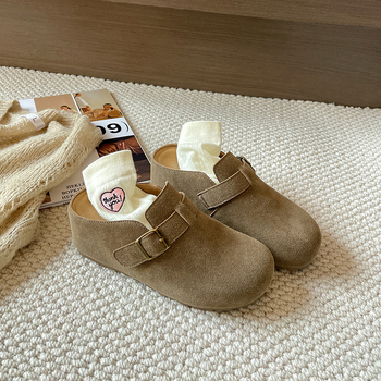 Ženske slip-on cipele s okruglim prstom, ležerni stil — gornji materijal: Super fiber; unutarnji materijal: Super fiber; potplat: Rubber