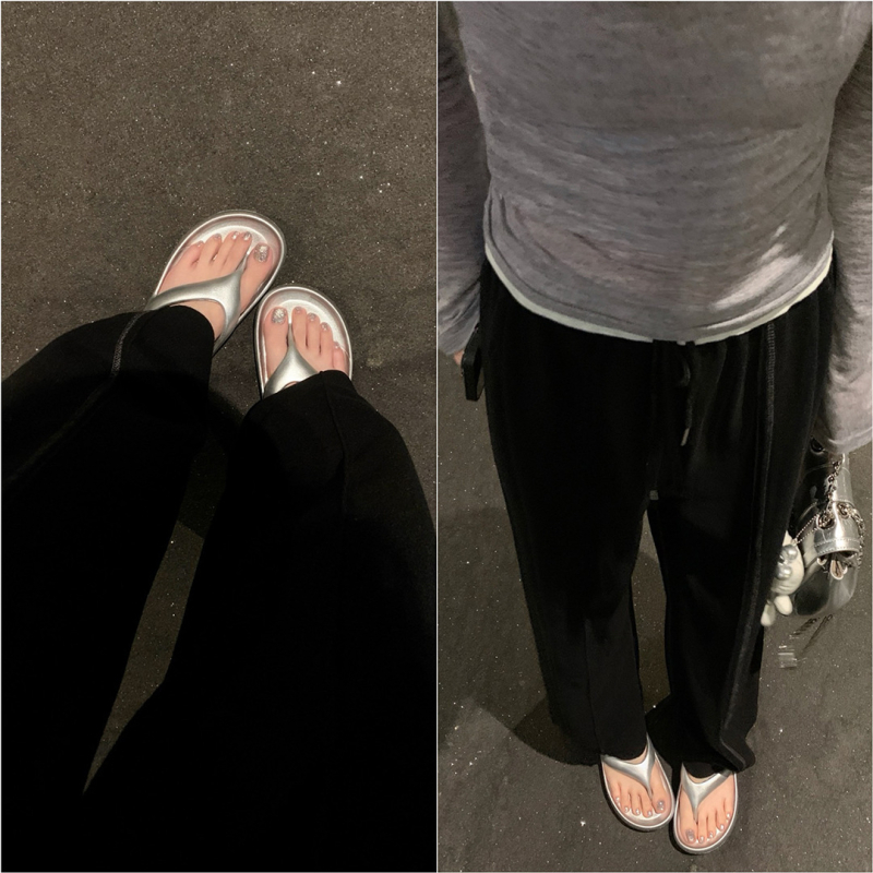 Női strand papucs, szétválasztott lábujjjal – EVA felsőrész, gumi talp, kerek orr, szabadidős stílus (Eredet: Huizhou, Guangdong)