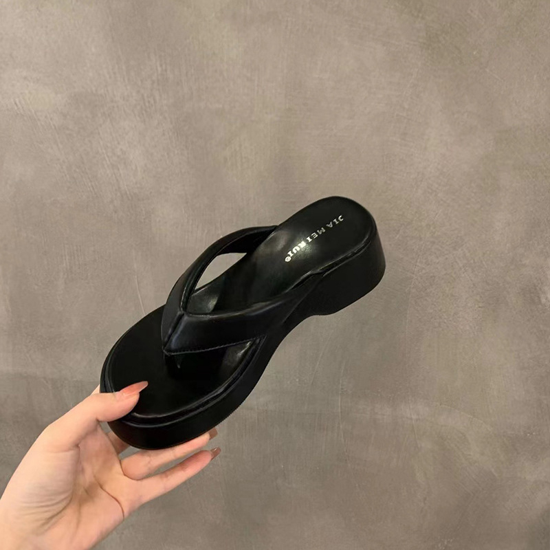 Ženske casual japanke s PU gornjim dijelom, PU podlogom, gumom, okruglim nosom, uzorak riblje kost