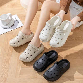 Női Crocs-stílusú papucsok, EVA felső és EVA talp, csúszásmentes és dezodoráló, kopásálló, injektált talp, 1.5–3.5 cm vastagság, nyár 2025