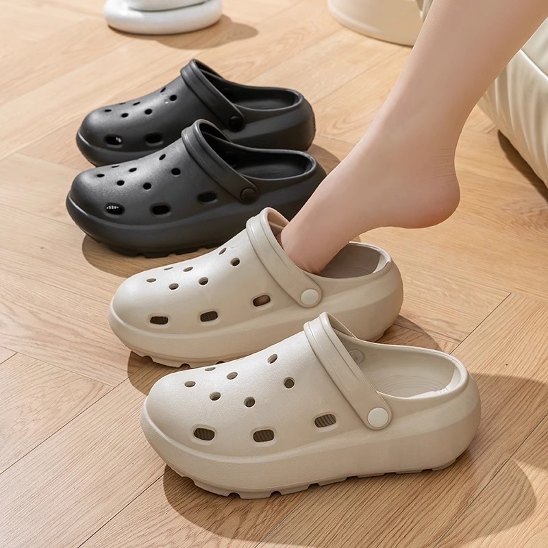 Női Crocs-stílusú papucsok, EVA felső és EVA talp, csúszásmentes és dezodoráló, kopásálló, injektált talp, 1.5–3.5 cm vastagság, nyár 2025