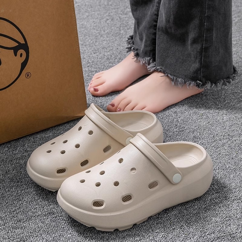 Női Crocs-stílusú papucsok, EVA felső és EVA talp, csúszásmentes és dezodoráló, kopásálló, injektált talp, 1.5–3.5 cm vastagság, nyár 2025