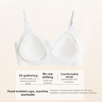 Σουτιέν χωρίς ραφές με δαντέλα, 3/4 cup, μεσαίου τύπου καλουπιού, σταθεροί ιμάντες, πίσω κλείσιμο με τέσσερις σειρές αγκιστριών