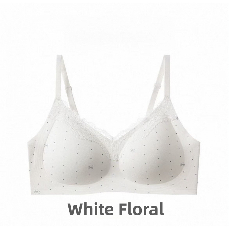 Σουτιέν χωρίς ραφές με δαντέλα, 3/4 cup, μεσαίου τύπου καλουπιού, σταθεροί ιμάντες, πίσω κλείσιμο με τέσσερις σειρές αγκιστριών