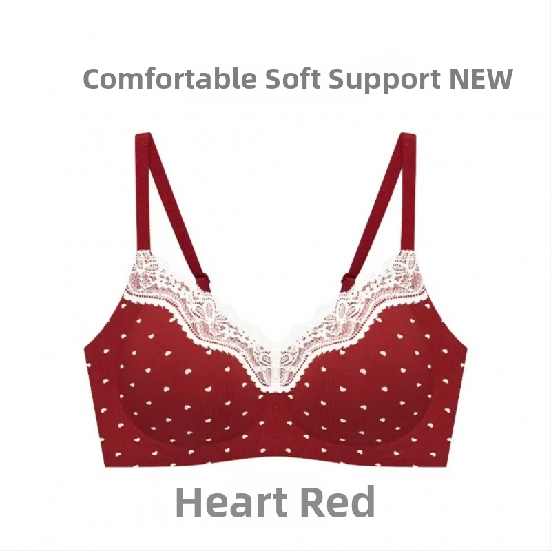 Σουτιέν χωρίς ραφές με δαντέλα, 3/4 cup, μεσαίου τύπου καλουπιού, σταθεροί ιμάντες, πίσω κλείσιμο με τέσσερις σειρές αγκιστριών