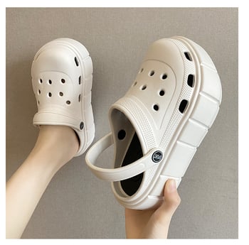 EVA vastag talpú klumpák nőknek – nyári puha talppal strand és kerthez, csúszásgátló, magasság növelő, EVA injekcióval formázott