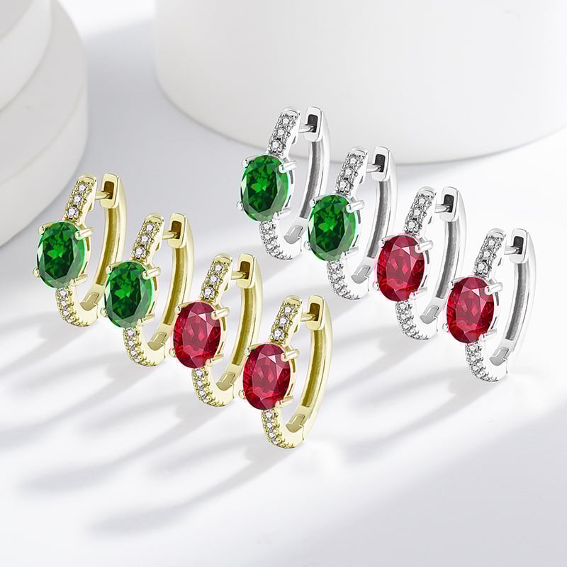 Geometrικά σκουλαρίκια από χαλκό με ζιρκόνια – καθημερινό στυλ για γυναίκες