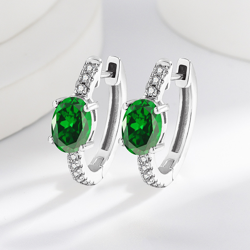 Geometrικά σκουλαρίκια από χαλκό με ζιρκόνια – καθημερινό στυλ για γυναίκες