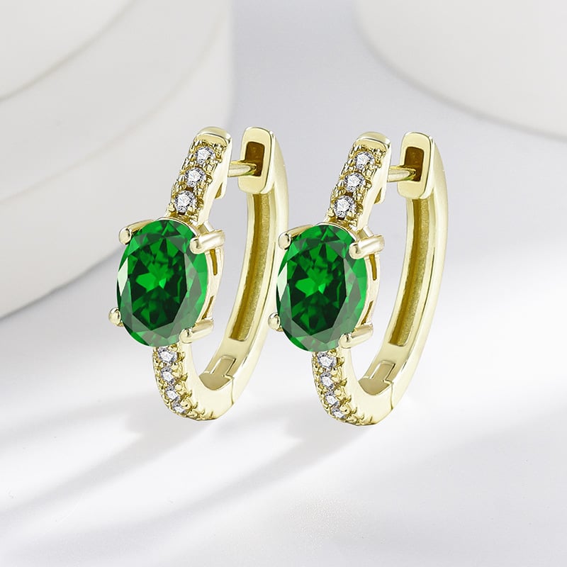 Geometrικά σκουλαρίκια από χαλκό με ζιρκόνια – καθημερινό στυλ για γυναίκες