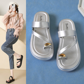 Sandale sa split-toe, PVC gornji dio/unutrašnjost/podstava, elegantan gradski stil, proljeće 2025 izlazak, ljeto