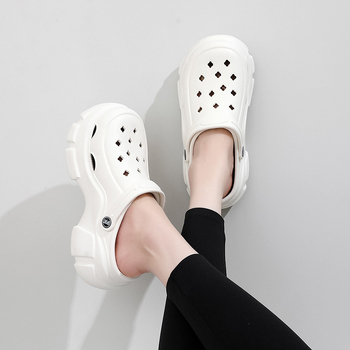 Ženske sandale s rupicama za povećanje visine, EVA gornji dio i potplat, 7 cm debeli potplat, DIY Crocs serija