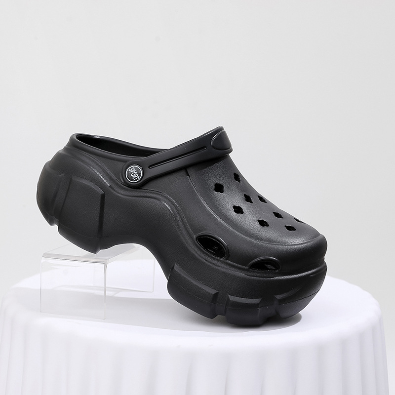 Ženske sandale s rupicama za povećanje visine, EVA gornji dio i potplat, 7 cm debeli potplat, DIY Crocs serija