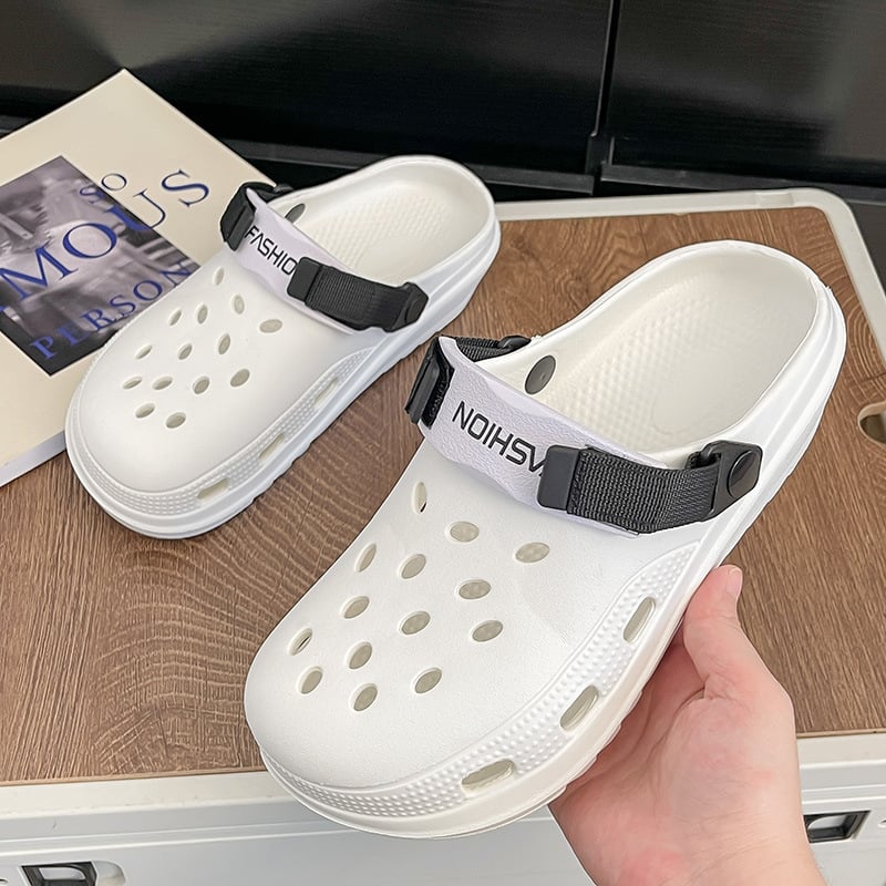 Crocs-stil papuče s stražnjim remenom, unisex, EVA gornji dio i đon, prozračne, protuklizne, debljina đona 4,5 mm