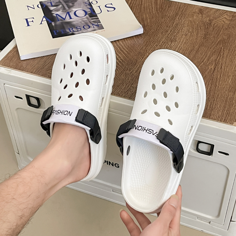 Crocs-stil papuče s stražnjim remenom, unisex, EVA gornji dio i đon, prozračne, protuklizne, debljina đona 4,5 mm