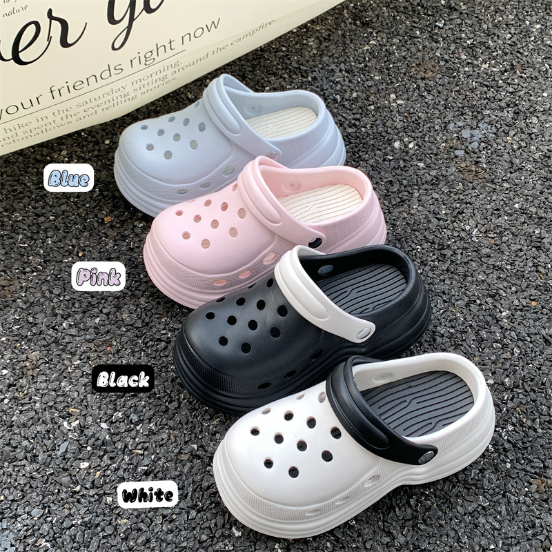Ženske Croc-stila cipele s otvorima, EVA gornji dio i EVA đon, 10 cm debeli đon, povećanje visine