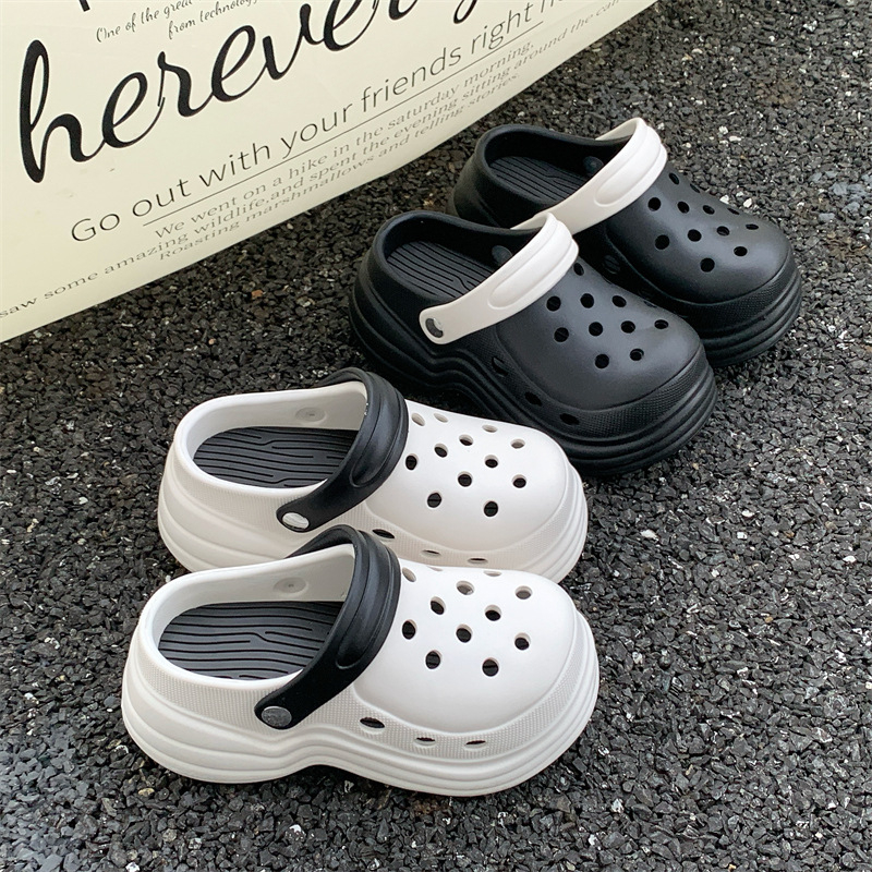 Ženske Croc-stila cipele s otvorima, EVA gornji dio i EVA đon, 10 cm debeli đon, povećanje visine