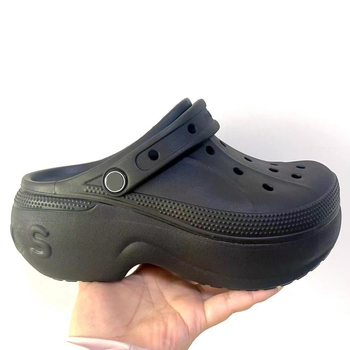 Unisex EVA Crocs stil papuče, zatvorenim prstom, gornji dio EVA, đon EVA, peta visine 4 cm, debljina potplata 3 cm+, dišuće, lagane