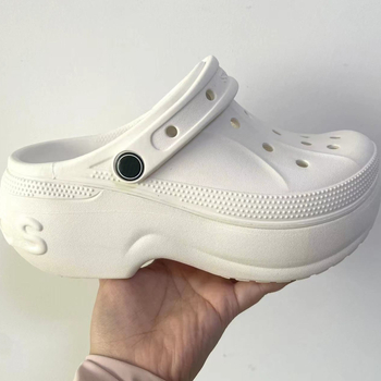 Unisex EVA Crocs stil papuče, zatvorenim prstom, gornji dio EVA, đon EVA, peta visine 4 cm, debljina potplata 3 cm+, dišuće, lagane