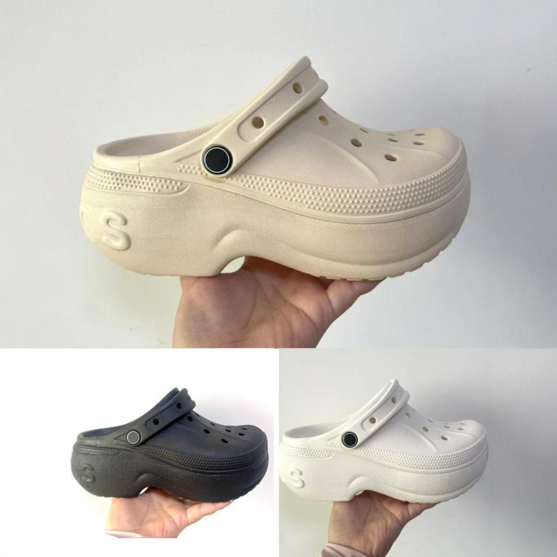 Unisex EVA Crocs stil papuče, zatvorenim prstom, gornji dio EVA, đon EVA, peta visine 4 cm, debljina potplata 3 cm+, dišuće, lagane