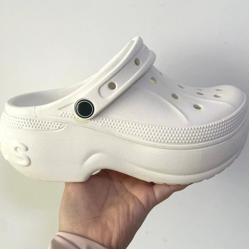Unisex EVA Crocs stil papuče, zatvorenim prstom, gornji dio EVA, đon EVA, peta visine 4 cm, debljina potplata 3 cm+, dišuće, lagane