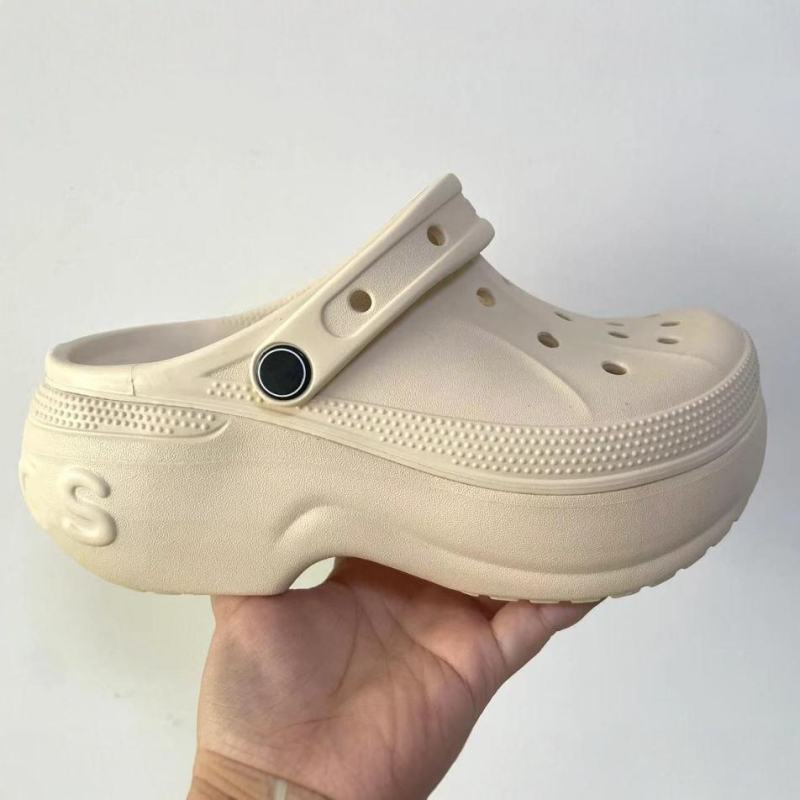 Unisex EVA Crocs stil papuče, zatvorenim prstom, gornji dio EVA, đon EVA, peta visine 4 cm, debljina potplata 3 cm+, dišuće, lagane