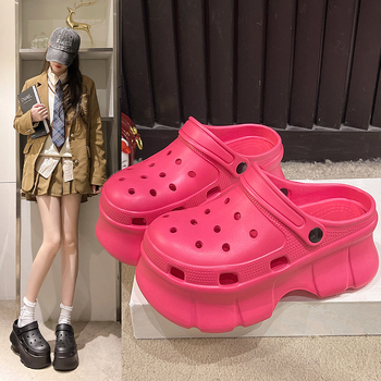 Ženske Crocs-stil papuče sa debelim potplatom, protuklizne, prozračne, gornji dio EVA, potplata EVA, debljina potplata 7–8 cm