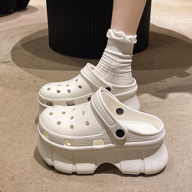 Ženske Crocs-stil papuče sa debelim potplatom, protuklizne, prozračne, gornji dio EVA, potplata EVA, debljina potplata 7–8 cm
