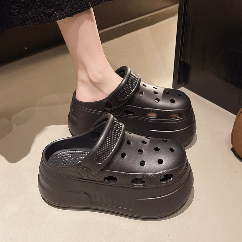 Ženske Crocs-stil EVA sandale s debelim potplatom, prozračne i udobne za unutarnju i vanjsku uporabu, debljina potplata 3,5 cm i više