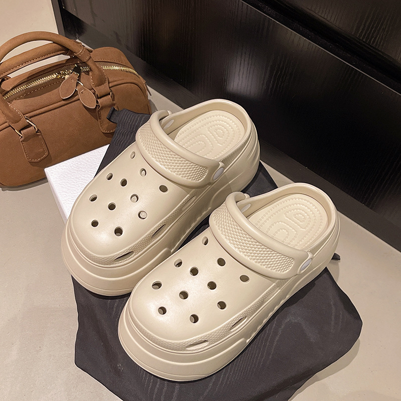 Ženske Crocs-stil EVA sandale s debelim potplatom, prozračne i udobne za unutarnju i vanjsku uporabu, debljina potplata 3,5 cm i više