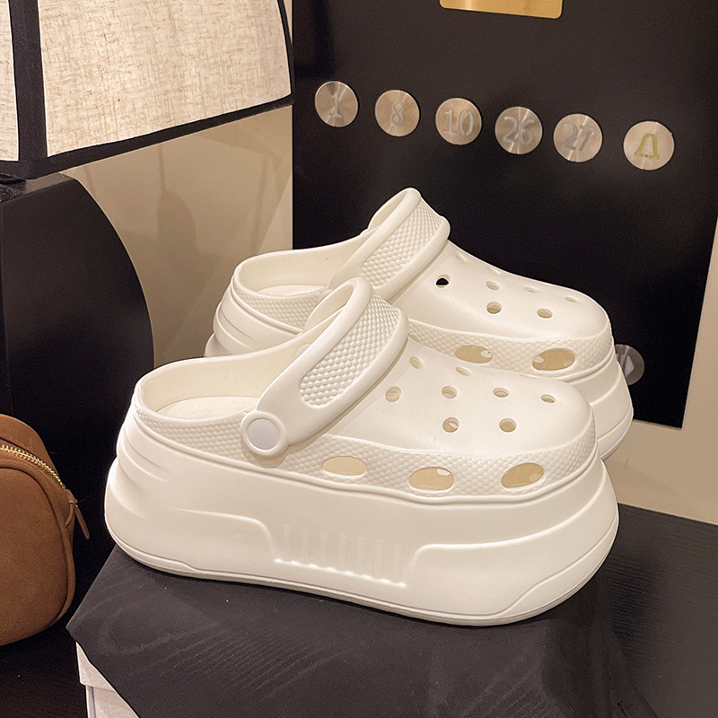 Ženske Crocs-stil EVA sandale s debelim potplatom, prozračne i udobne za unutarnju i vanjsku uporabu, debljina potplata 3,5 cm i više