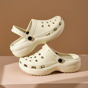 Ženske Crocs-stil sandale s dizajnom oblaka rupa, EVA gornji dio i EVA potplat, debeli potplat, injection-molded potplat, ljeto 2025