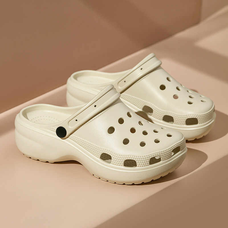 Ženske Crocs-stil sandale s dizajnom oblaka rupa, EVA gornji dio i EVA potplat, debeli potplat, injection-molded potplat, ljeto 2025