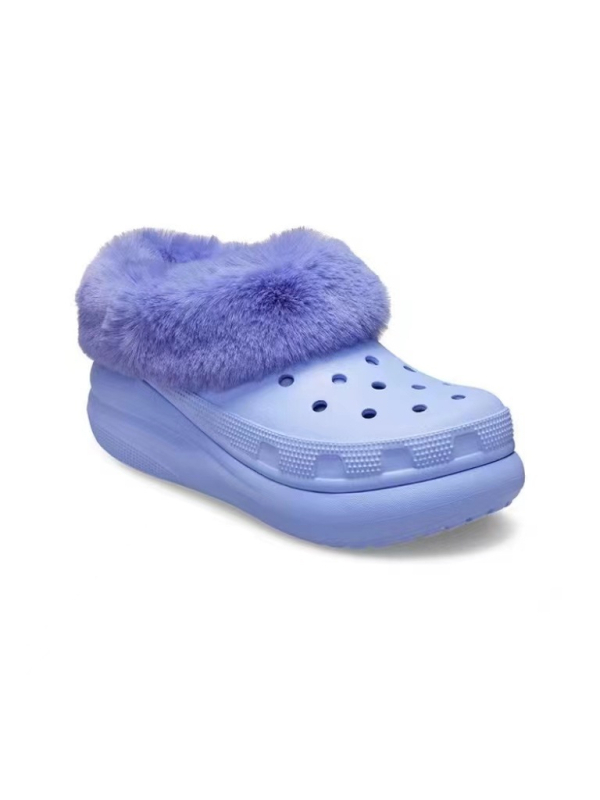Ženske papuče I-oblika EVA s fleece podlogom, 5 cm debeli potplat, protuklizne, tople i izdržljive za kućnu i vanjsku upotrebu