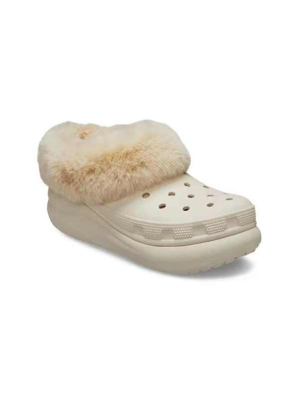 Ženske papuče I-oblika EVA s fleece podlogom, 5 cm debeli potplat, protuklizne, tople i izdržljive za kućnu i vanjsku upotrebu