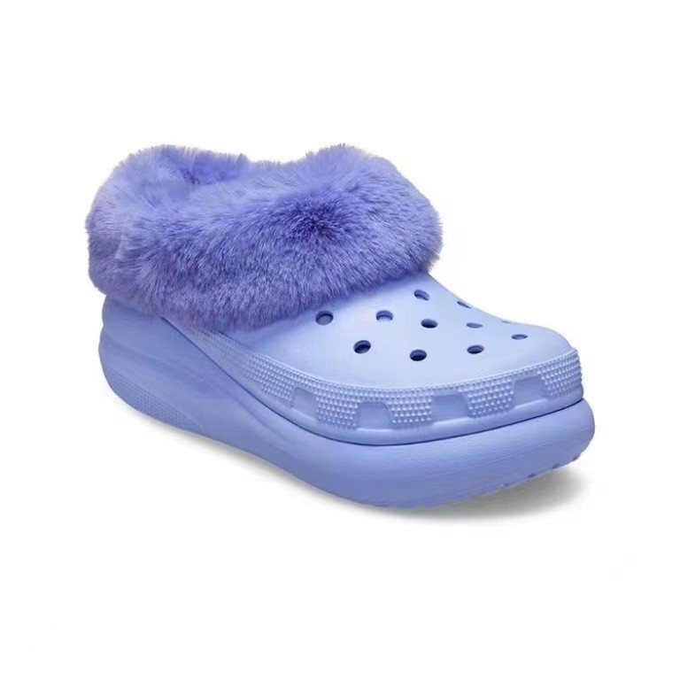 Ženske papuče I-oblika EVA s fleece podlogom, 5 cm debeli potplat, protuklizne, tople i izdržljive za kućnu i vanjsku upotrebu