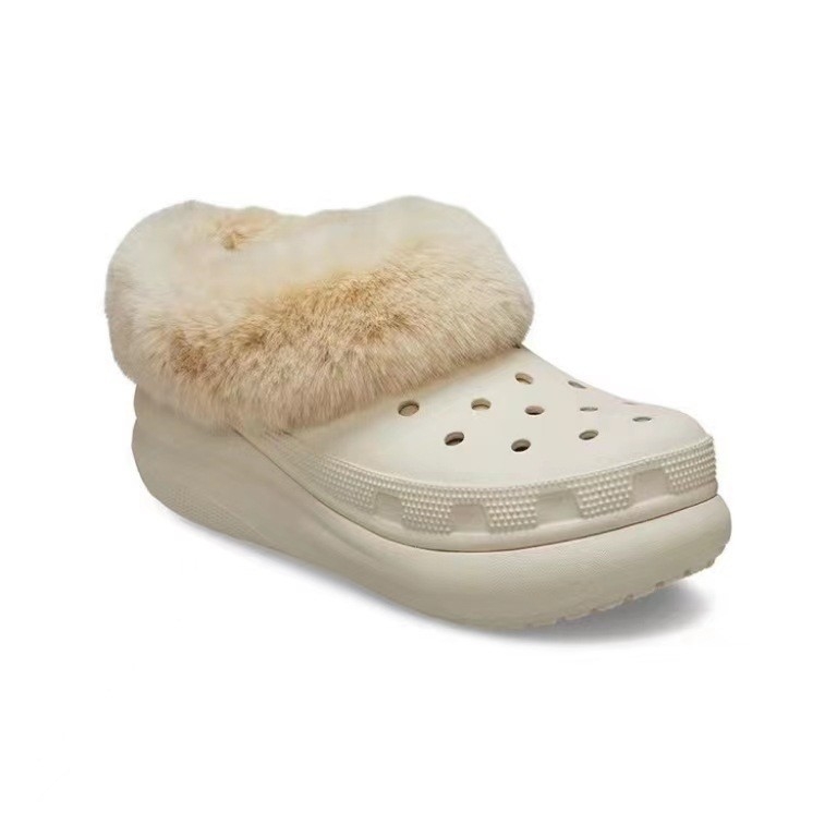 Ženske papuče I-oblika EVA s fleece podlogom, 5 cm debeli potplat, protuklizne, tople i izdržljive za kućnu i vanjsku upotrebu