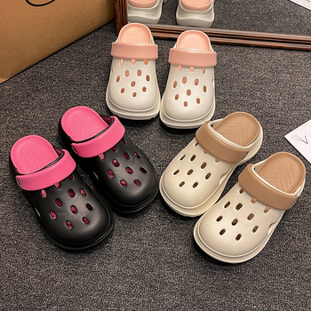 Crocs-stil sandale za unisex, EVA gornji dio i EVA potplat, protuklizne, potplat izrađen injekcijskim oblikovanjem, debljina potplata 5–8 cm, izlazak proljeće 2025