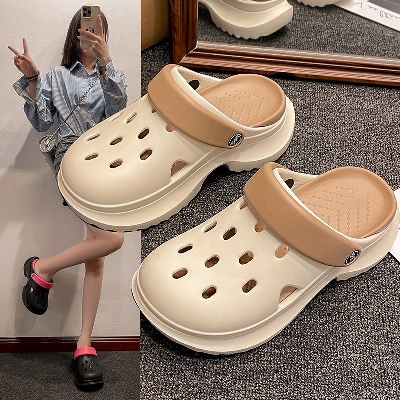 Crocs-stil sandale za unisex, EVA gornji dio i EVA potplat, protuklizne, potplat izrađen injekcijskim oblikovanjem, debljina potplata 5–8 cm, izlazak proljeće 2025