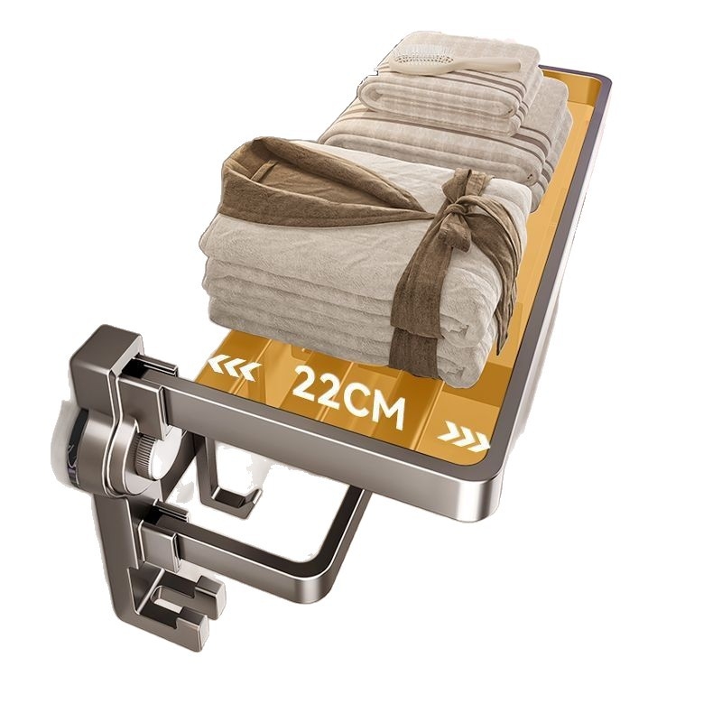 Držač za ručnike s usisnom ventuzom, materijal: aluminijska legura + karbonsko čelika, završna obrada: prskano plast, nosivost 15–20 kg, jednostepeni, moderan minimalistički dizajn