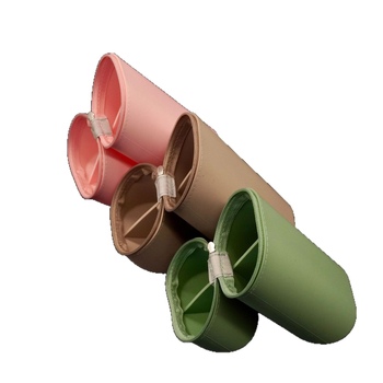 Kozmetikai táska – hengeres szilikon tároló, Modell 001, hordozható smink- és rúzsorganizer utazásokhoz