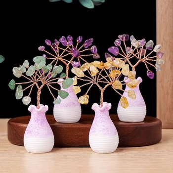 Vază mini din cristal pentru flori, design realist imitativ pentru DIY peisaj mini, Material: cristal, Categorie: Resin Craft, Brand: Floating Life Half Dream, Cod produs: C0055