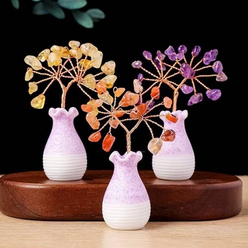 Vază mini din cristal pentru flori, design realist imitativ pentru DIY peisaj mini, Material: cristal, Categorie: Resin Craft, Brand: Floating Life Half Dream, Cod produs: C0055