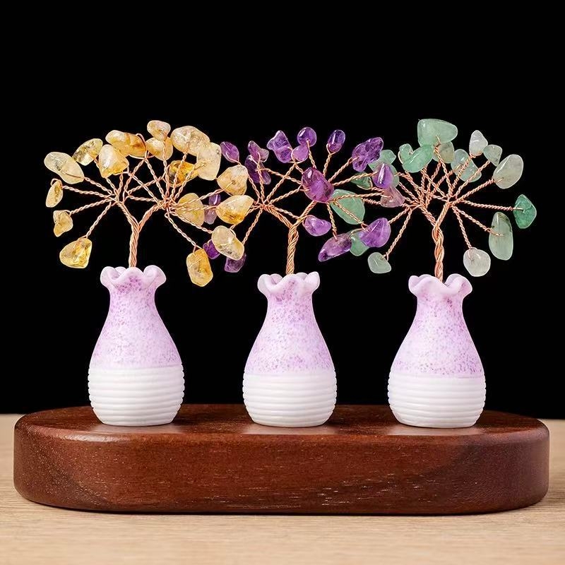 Vază mini din cristal pentru flori, design realist imitativ pentru DIY peisaj mini, Material: cristal, Categorie: Resin Craft, Brand: Floating Life Half Dream, Cod produs: C0055