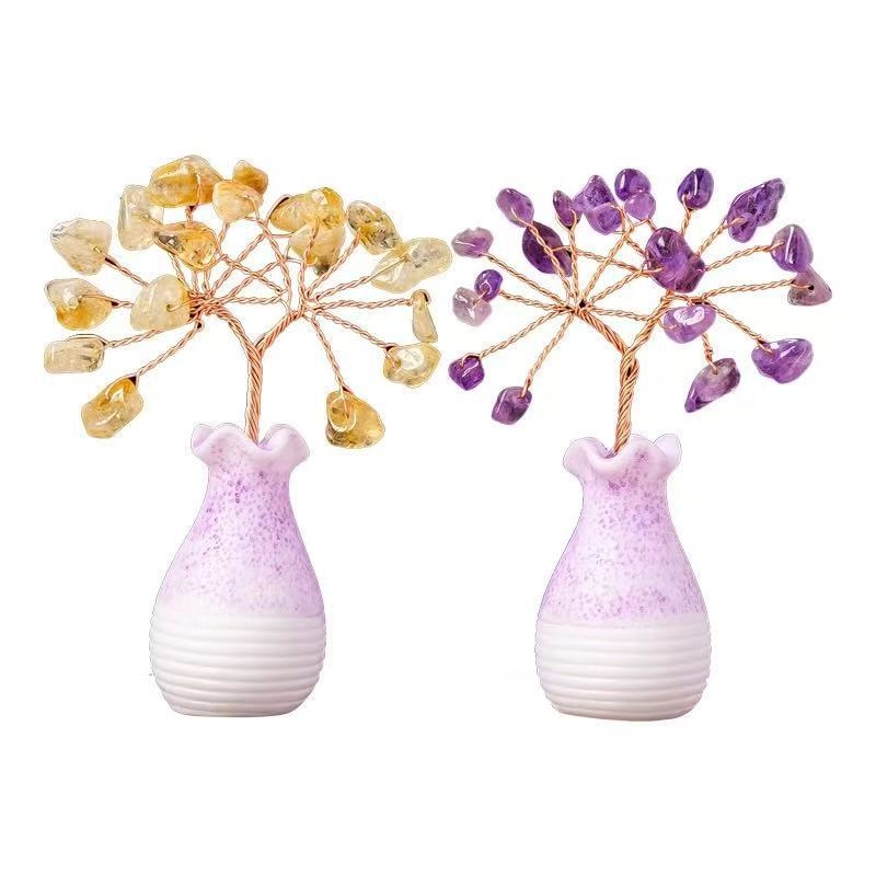 Vază mini din cristal pentru flori, design realist imitativ pentru DIY peisaj mini, Material: cristal, Categorie: Resin Craft, Brand: Floating Life Half Dream, Cod produs: C0055