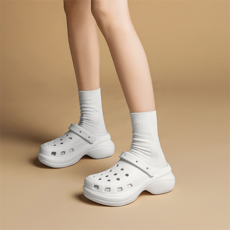 Unisex EVA sandale s zatvorenim prstom, perforirani gornji dio, 5 cm debeli potplat, protuklizne i otporne na habanje, za vanjsku upotrebu