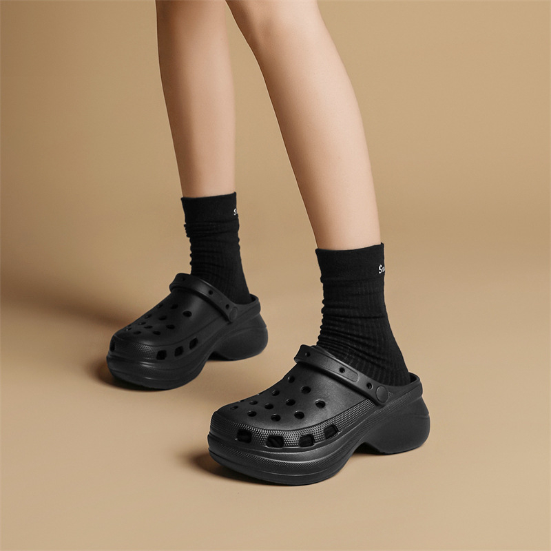 Unisex EVA sandale s zatvorenim prstom, perforirani gornji dio, 5 cm debeli potplat, protuklizne i otporne na habanje, za vanjsku upotrebu