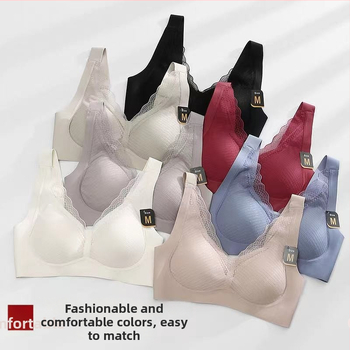 Σουτιέν latex χωρίς ραφές με δαντέλα, χωρίς μπανέλες, σταθερά διπλά ιμάντες, 3/4 чашка, μορφή καλουπιού: λεπτό πάνω, παχύτερο κάτω