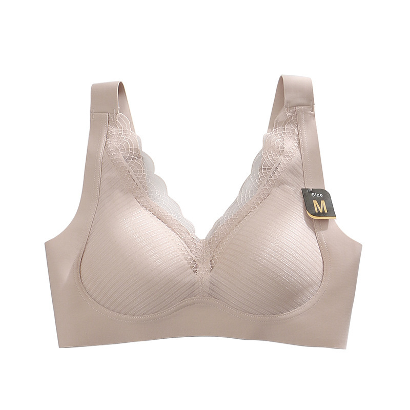Σουτιέν latex χωρίς ραφές με δαντέλα, χωρίς μπανέλες, σταθερά διπλά ιμάντες, 3/4 чашка, μορφή καλουπιού: λεπτό πάνω, παχύτερο κάτω