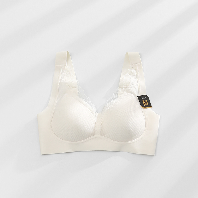 Σουτιέν latex χωρίς ραφές με δαντέλα, χωρίς μπανέλες, σταθερά διπλά ιμάντες, 3/4 чашка, μορφή καλουπιού: λεπτό πάνω, παχύτερο κάτω