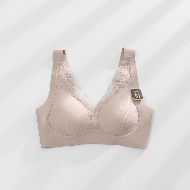 Σουτιέν latex χωρίς ραφές με δαντέλα, χωρίς μπανέλες, σταθερά διπλά ιμάντες, 3/4 чашка, μορφή καλουπιού: λεπτό πάνω, παχύτερο κάτω